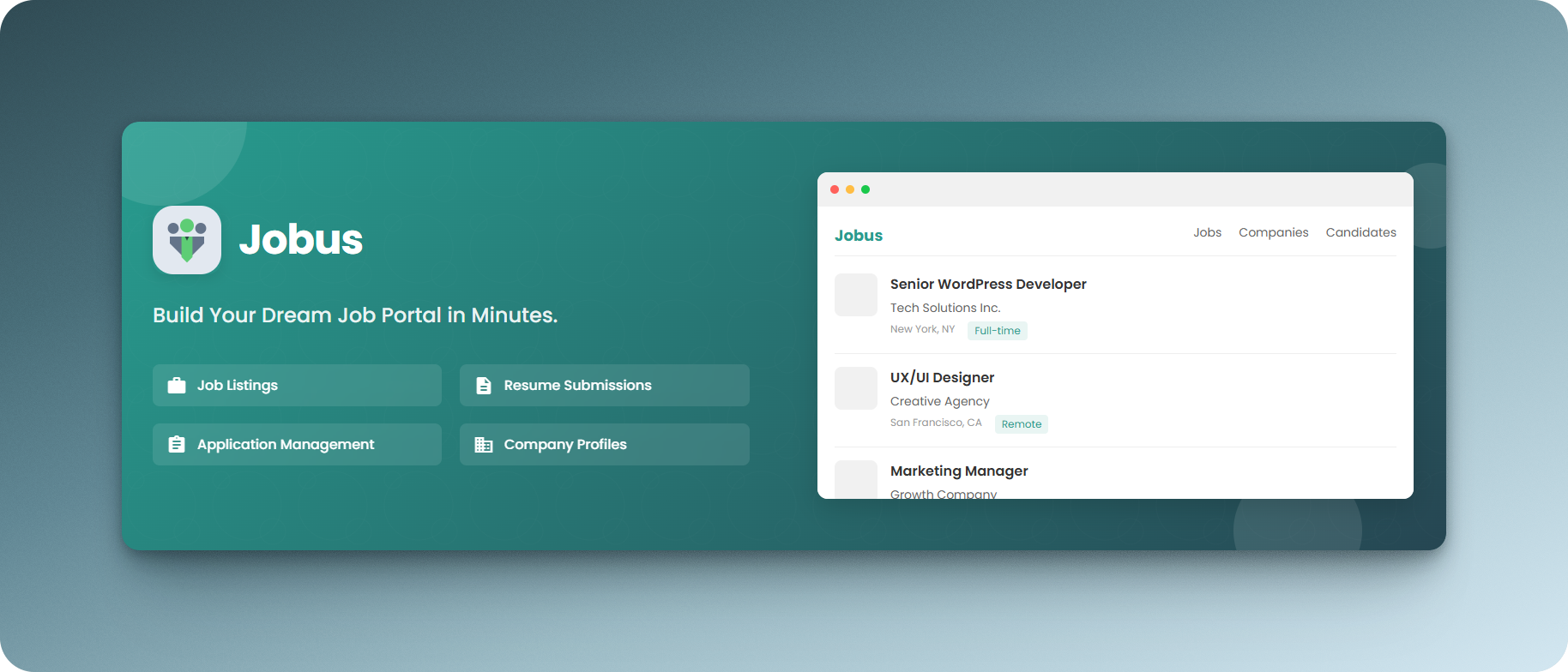 WordPress Recruitment Plugin - Jobus 