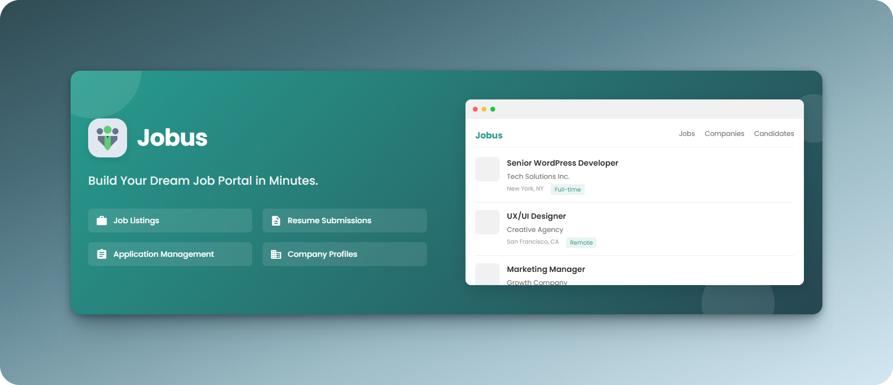 Jobus - Best Job Board Plugin